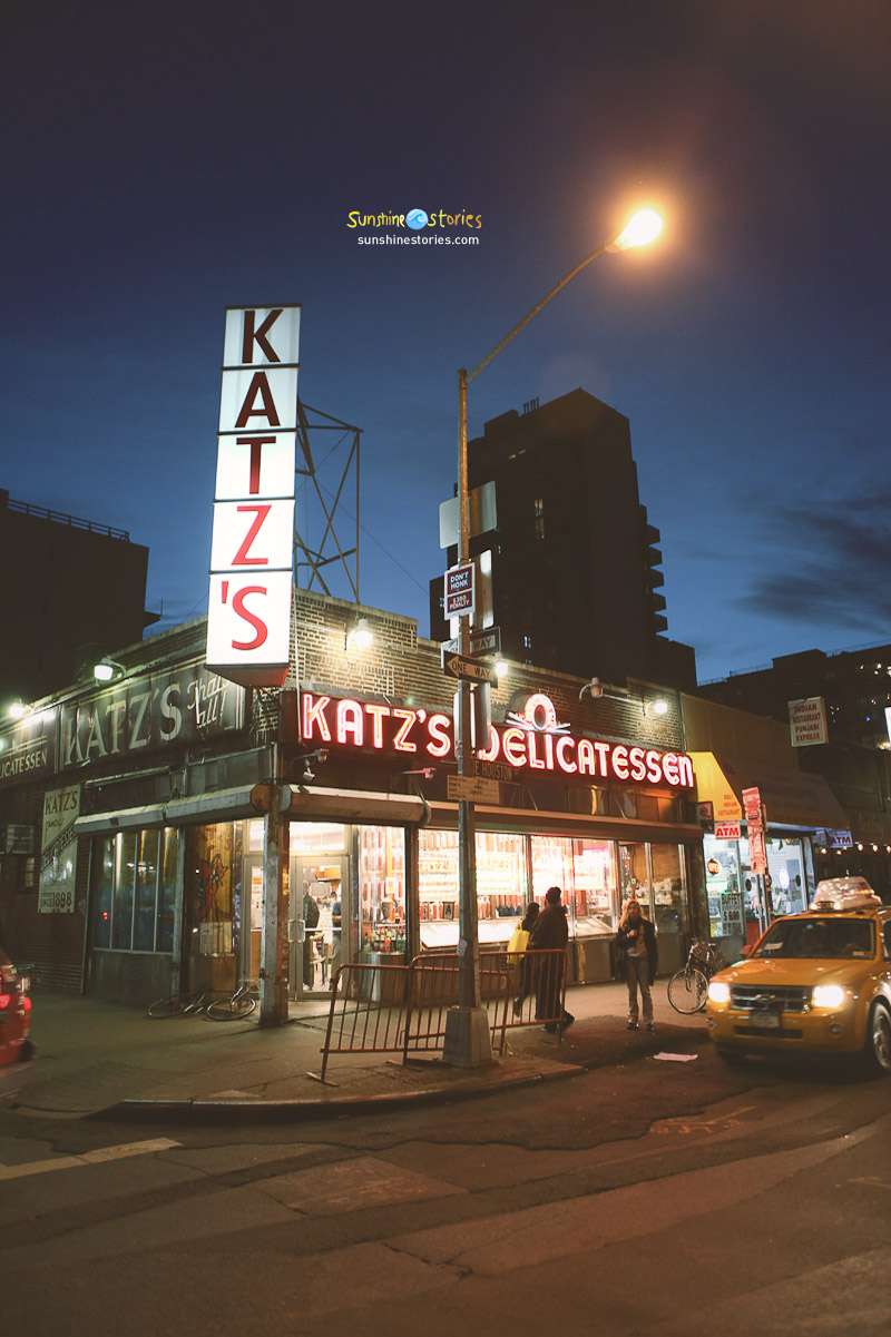 Sunshinestory;  Katz’s Deli, NYC