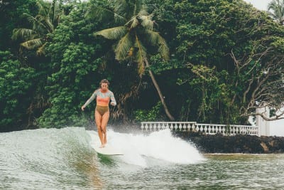 Karson surfing in Weligama