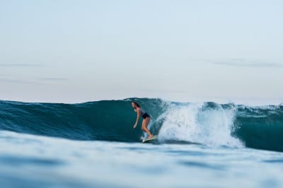 Karson surfing in Weligama