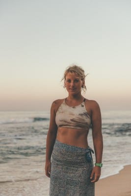 Jen on the beach