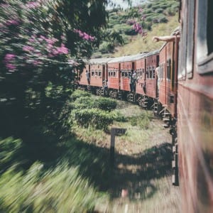 Train ride through Sri Lanka